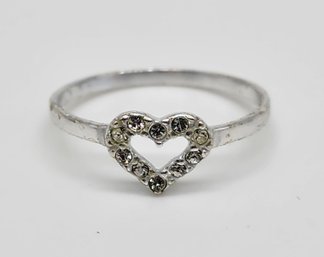 Cute Sterling Silver Heart Ring