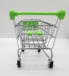 Miniature Shopping Cart Desk Decor