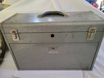Large Grey Toolbox With Contents