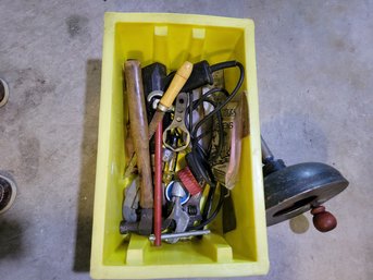 Yellow Bin With Tools