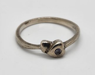 Adorable Sterling Silver Heart Ring