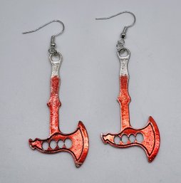 Bloody Axe Novelty Earrings