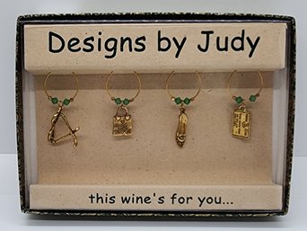 Designs By Judy Shopping Lovers Wine Charms