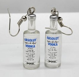 Absolute Vodka Bottle Earrings