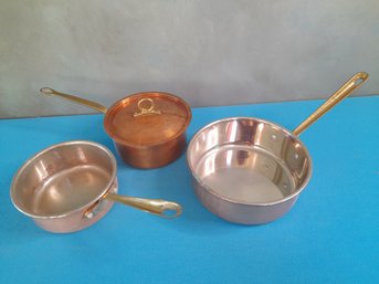 Copper Pots Set Of 3 #12