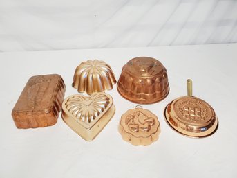 Grouping Of Newer & Vintage Copper Molds