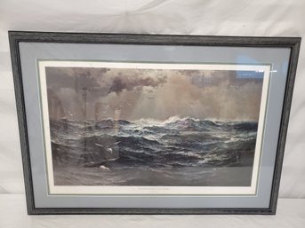 Vintage Framed The Ocean Highway Of All Nations By Edward Moran Print