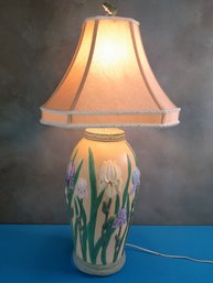 Large Floral Based 3 Light Settings Lamp #11