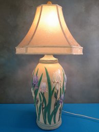 Large Floral Based 3 Light Settings Lamp #12