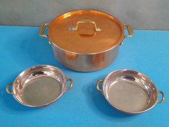 Copper Pan 3 Piece Lot #6