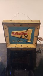 1950s Ballantine Ale And Beer Lighted Clock