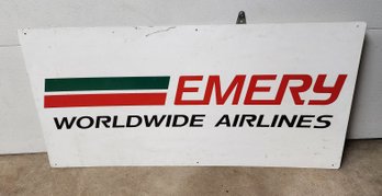 Vintage Emery Worldwide Airlines Advertising Sign