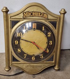 Vintage Michelob Beer Clock In Working Condition