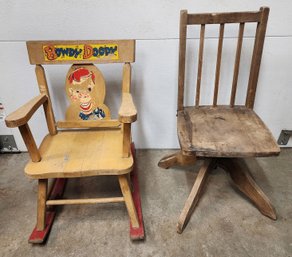 Pair Of Antique Children's Chairs