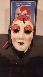 Ceramic Wall Hanging Clown Mask