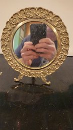 Solid Brass Table Top Mirror