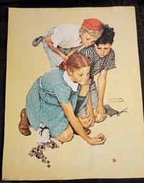 Vintage Norman Rockwell Canvas Print ~ 14' X 11'