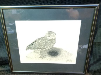 Beautiful Owl Print By John Jay ~ 14' X 12'