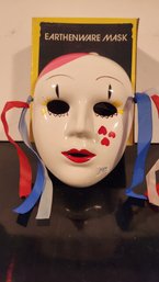 Ceramic Wall Hanging Clown Mask