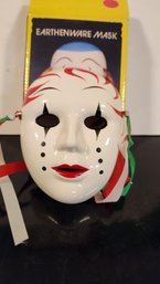 Ceramic Wall Hanging Clown Mask