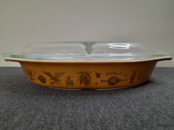 Pyrex Harvest Divided Casserole Dish