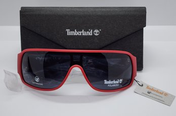 Timberland Red/Grey Shield Polarized Sunglasses & Case