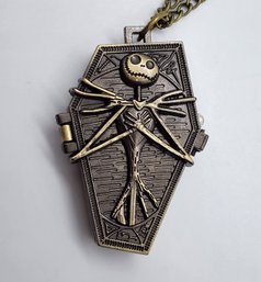 Nightmare Before Christmas Coffin Shaped Pocket Watch