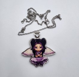 Children's Novelty Pendant Necklace In Silvertone