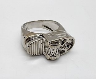 Cool Novelty Lighter Ring In Silvertone