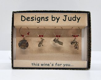 Designs By Judy Fire Department Wine Charms