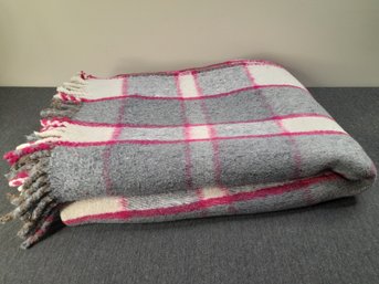 Pink Plaid Wool? Blanket