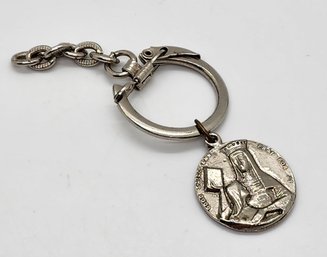 Vintage Religious Pendant Keychain