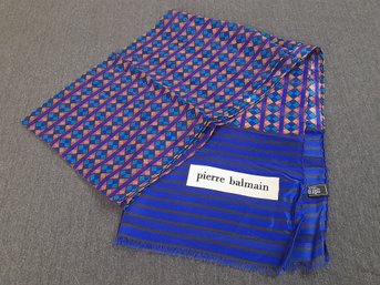 Pierre Balmain Blue Scarf