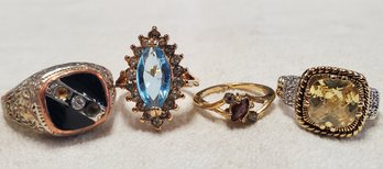 Four Gorgeous Rings, In Silver Tone, Gold Tone Or Gold Filled, Includes Lia Sophia Brand  JohnB/C3