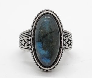 Labradorite Ring In Stainless