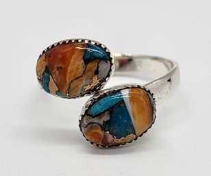 Spiny Turquoise Ring In Sterling Silver