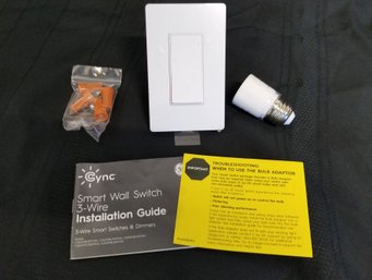 NEW SMART WIRE White Wall Switch Kit With Bulb Adapter