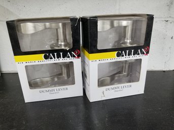 New Callan 2 Bennett Dummy Lever Door Knobs In Satin Nickel