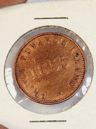 1855 SELF GOVERNMENT & FREE TRADE Half Penny Token