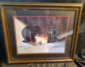 Beautiful Framed 1993 Amish Print Signed By Artist Al Koenig ~ 23' X 19'