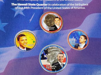 SEALED Barack Obama 4 Coin Presidential Coin Collection With COA