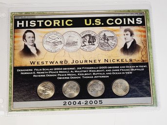 Westward Journey Nickels BU 4 Coins With History And Info Card