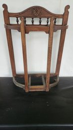 Vintage Oak Umbrella Stand