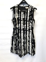 Women's Beautiful Calvin Klein Fit And Flair Black/white Cocktail Dress Size 12