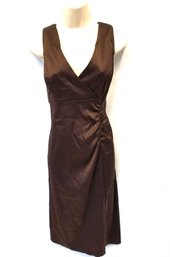 Women's Donna Riccio Sleeveless  V-neck Ruched Cocktail Dress Size 12