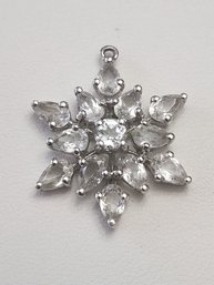 Beautiful Vintage Sterling Silver Rhinestone Pendant