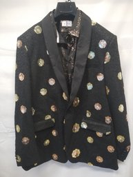 Men's Party Wear New Year's Eve Gianni One Button Blazer & Cialo Long Sleeve Shirt