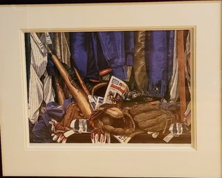 Limited Edition Only 250 By Dwight Baird  Baseball Themed  Signed /Numbered Lithograph