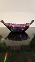 Vintage Iridescent  Carnival Glass Bowl