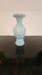 Vintage Fenton Baby Blue Bubble Glass Vase